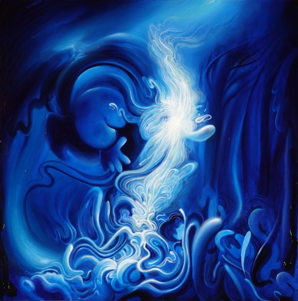 bursting colors swirl type paintings Michael Page
